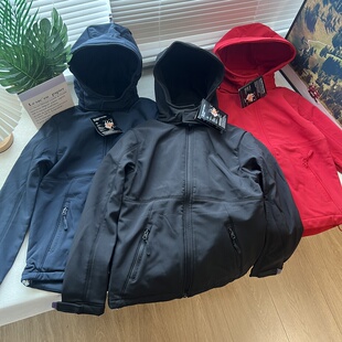 户外运动儿童加绒防水复合男童女童外套中大童拉链冲锋衣软壳衣
