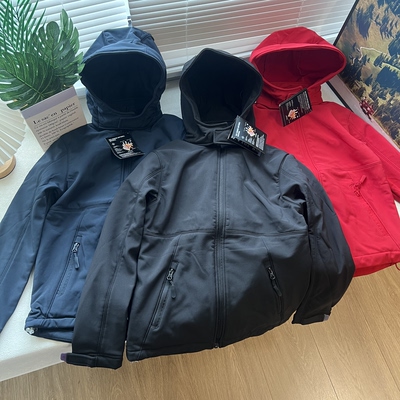 户外运动儿童加绒防水复合男童女童外套中大童拉链冲锋衣软壳衣