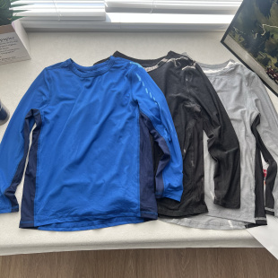 5B弹力速干健身运动长袖 儿童T恤跑步篮球足球少儿跑步上衣运动服