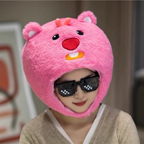 loopy头套小海狸帽子loppy露比送闺蜜生日礼物拍照道具