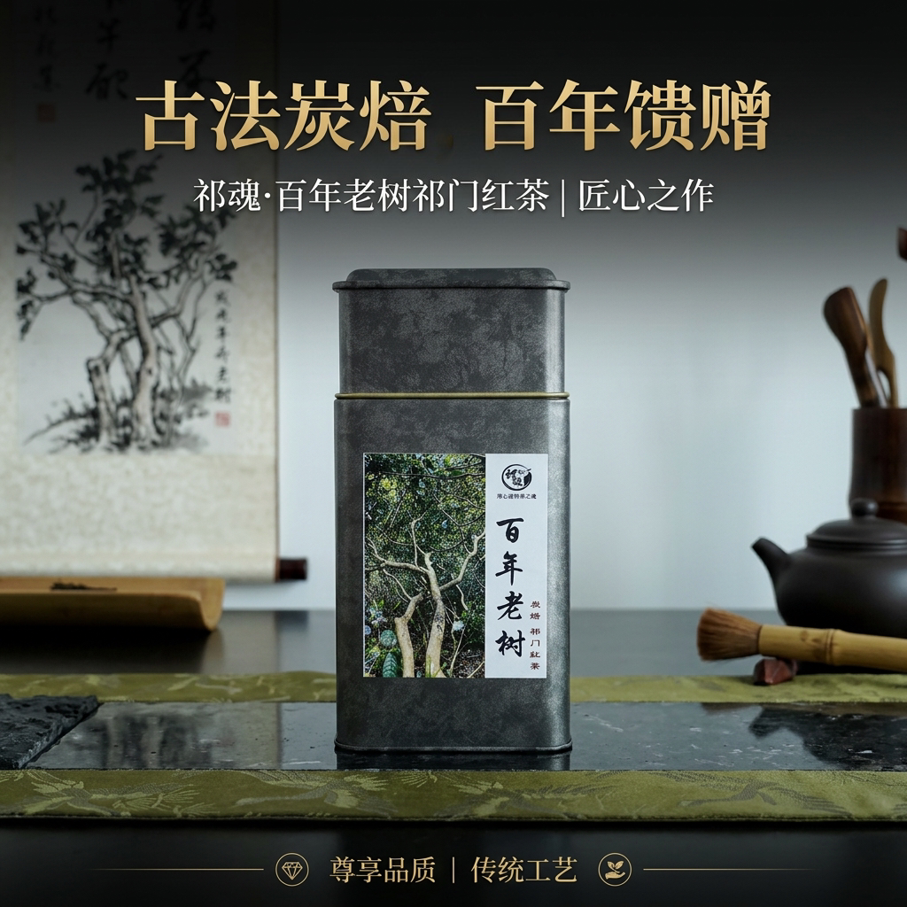 百年老树珍稀野茶祁门红茶纯野生炭火焙手工制仅15斤