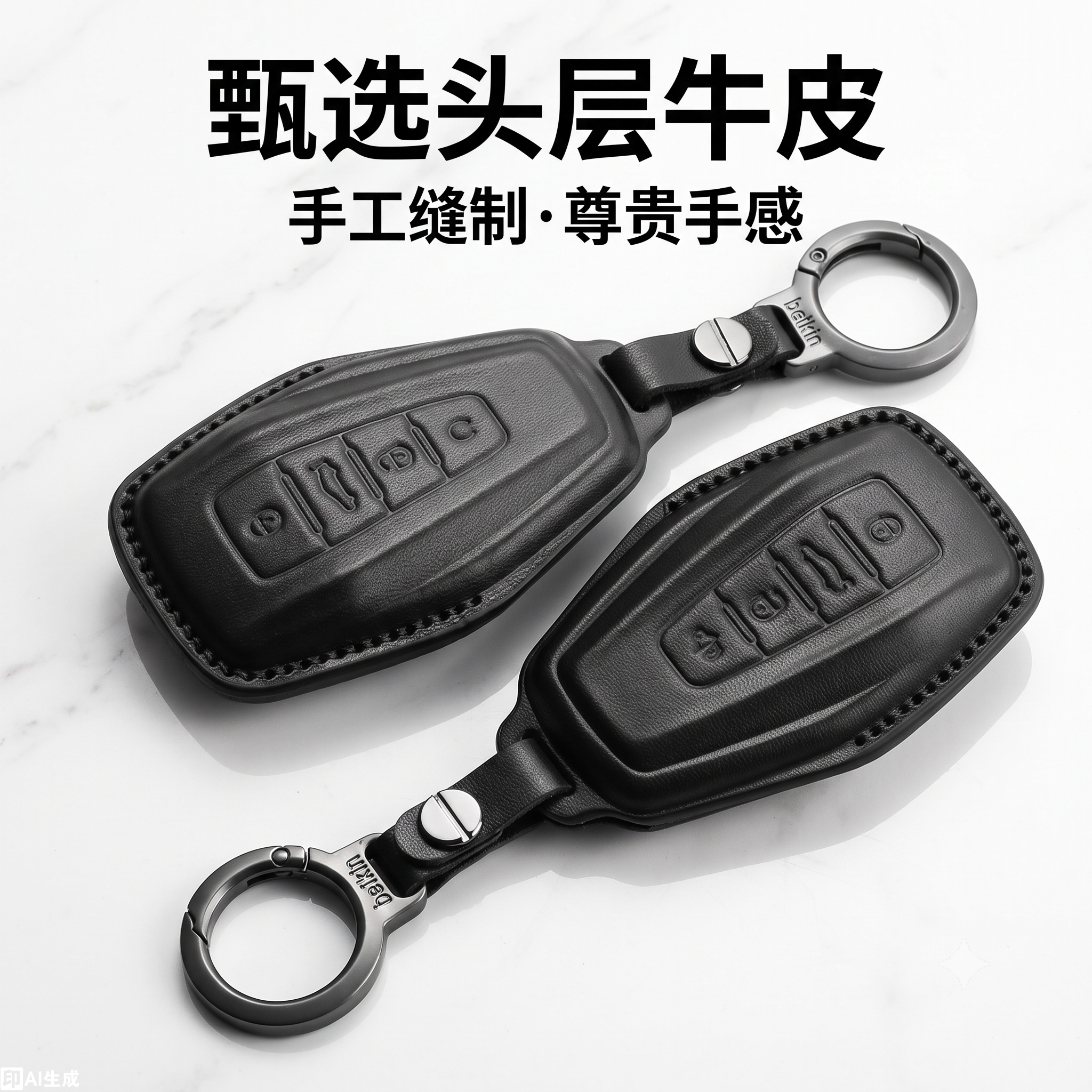 吉利多车型真皮钥匙套