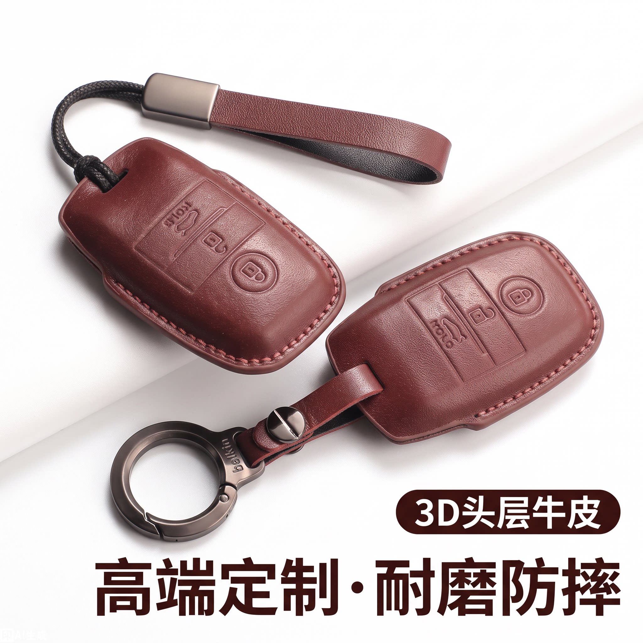 起亚K系专用头层牛皮钥匙套