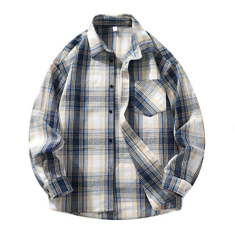 26长袖衬衫经典职场休闲衬衫男士有大码M-5XL货号：2201P35特，男装衬衫，电商A010