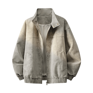 得物品质休闲皮夹克飞行服皮衣男防外套730特P58图片