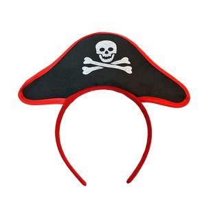 万圣节海盗头箍成人鬼节骷髅头发箍cos化舞会聚会狂欢节头饰