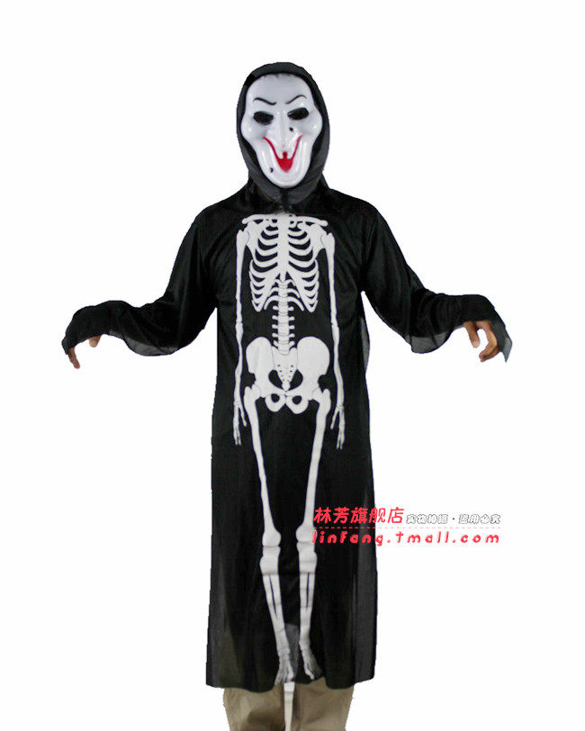 林芳 260g化妆舞会服饰万圣节服装衣服道具 排骨鬼衣服 魔鬼 服装