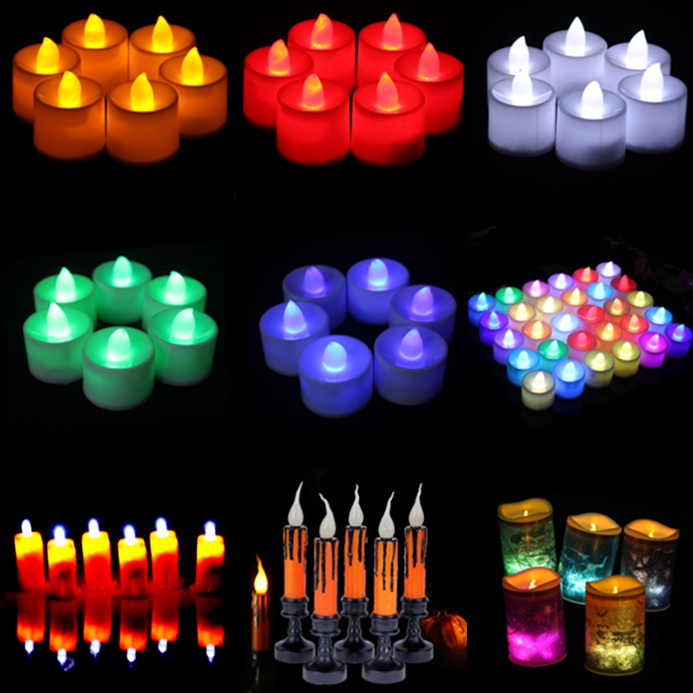 1林芳电子蜡烛灯生日表白浪漫求爱蜡烛求婚万圣节布置装饰道具LED