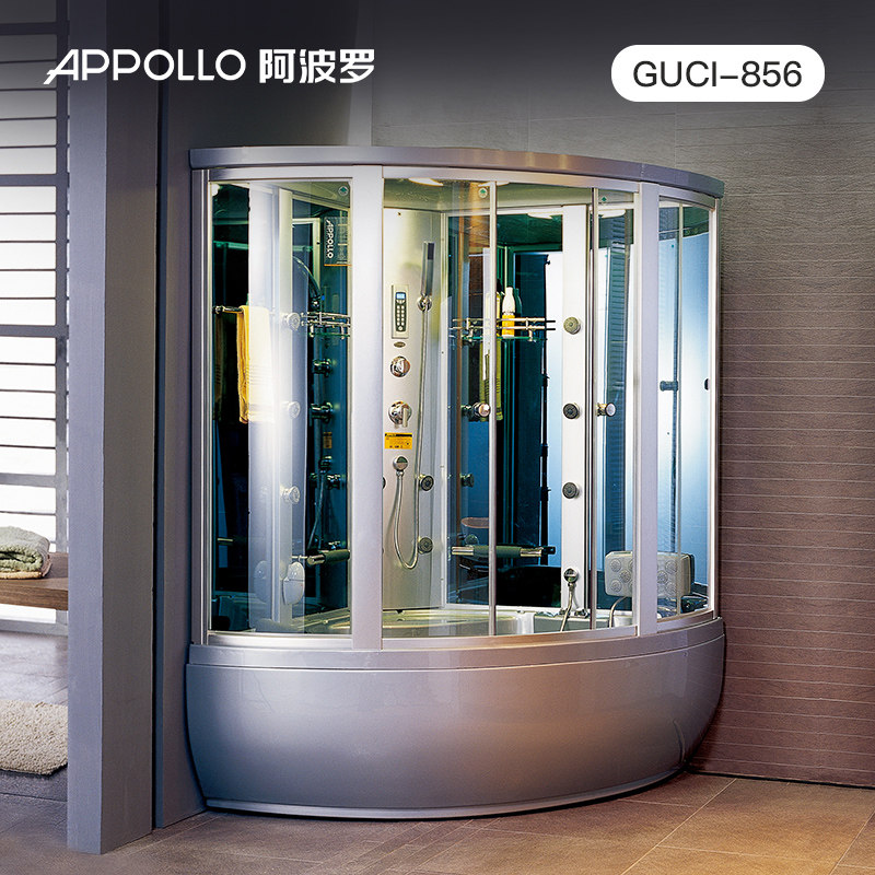 appollo阿波罗淋浴房卫浴整体弧形干湿i蒸汽香薰按摩浴缸guci-856