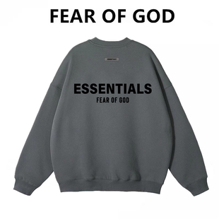 FEAR GOD复线ESSENTIALS欧美潮牌字母宽松情侣FOG圆领卫衣男女
