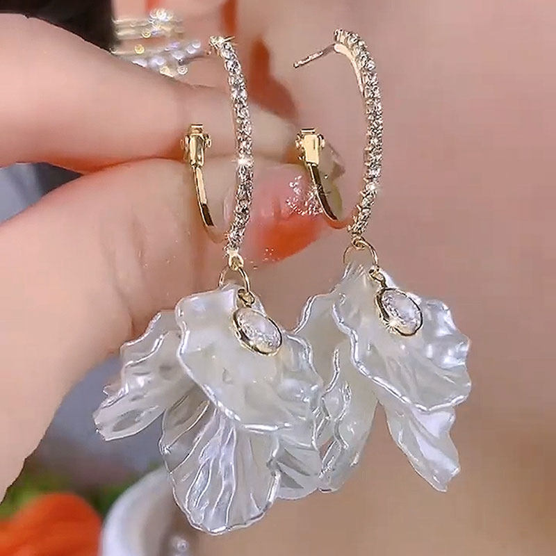 网红流行高级金色圆圈耳环