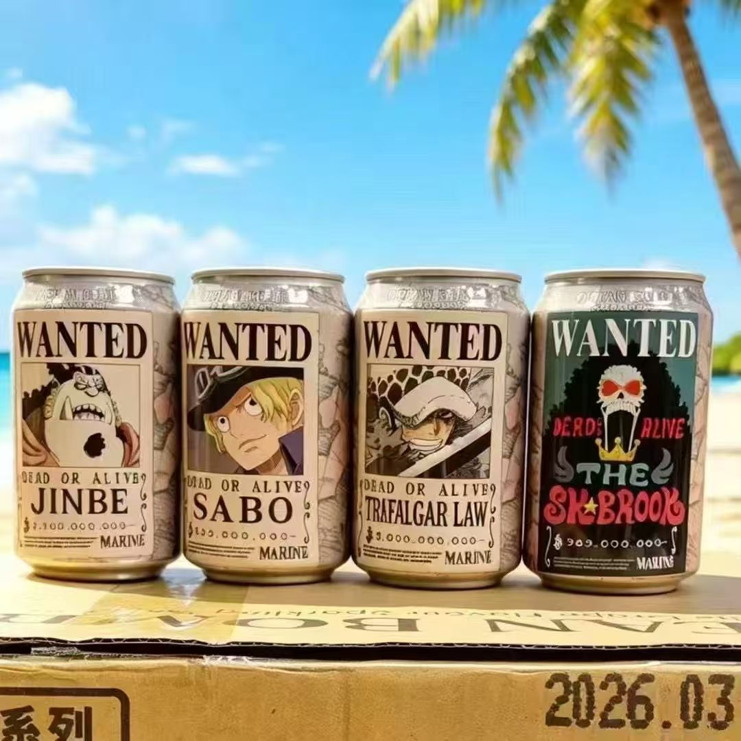 OCEAN BOMB海贼王航海王联名限量版白葡萄风味碳酸饮料果味汽水