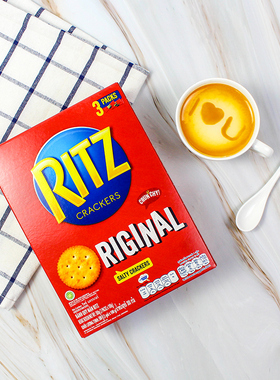 印尼进口 RITZ卡夫乐之利士饼干咸味黑胡椒味酥脆饼干300g零食