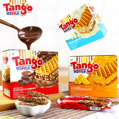 印尼进口Tango探戈咔咔脆威化饼干巧克力味夹心零食小吃休闲食品