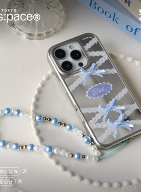 壳空间原创cas蝴蝶结镜面手机壳适用苹果16iPhone15promax保护套新款少女14/13可爱高级感防摔手机壳