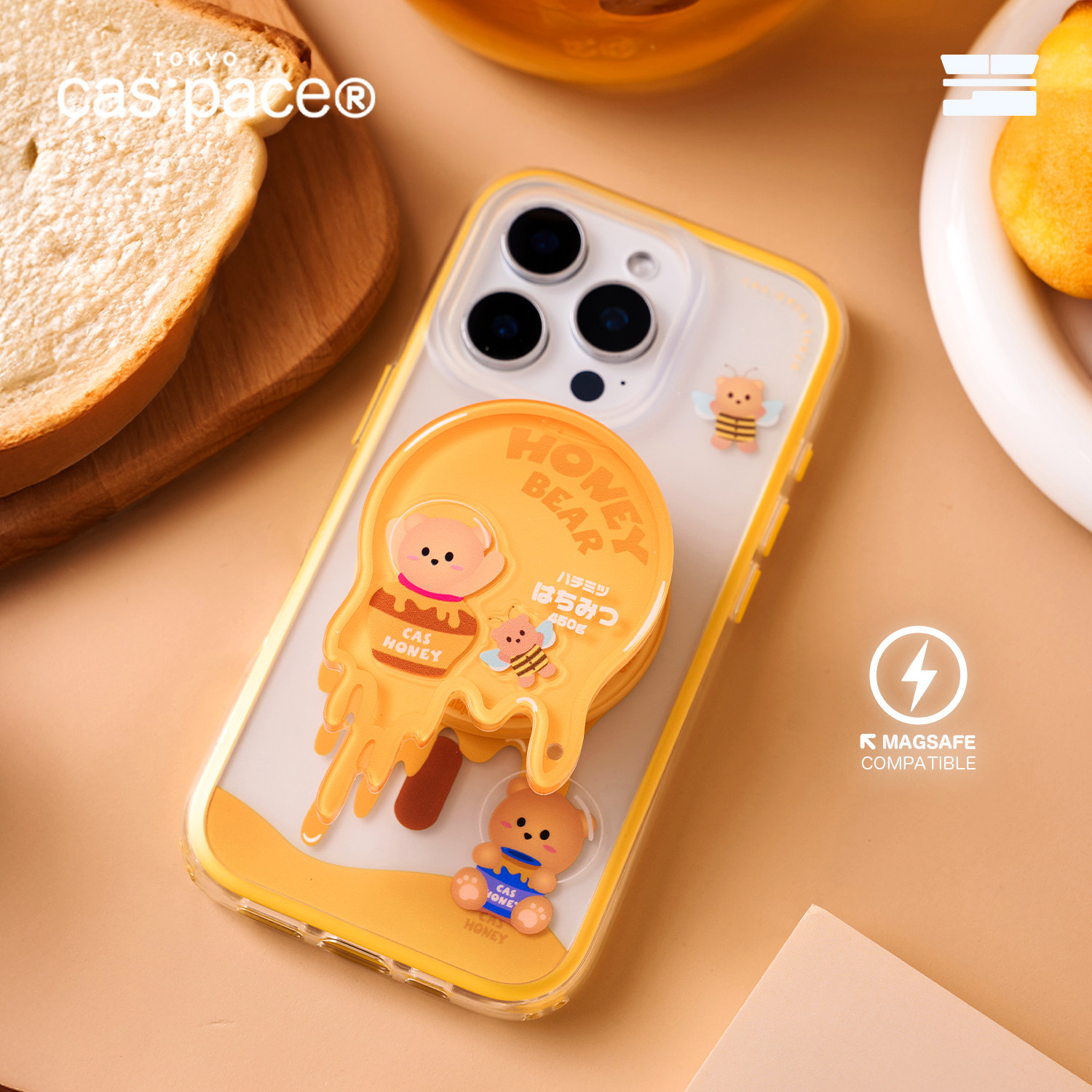壳空间原创Honey Bear磁吸手机壳适用苹果16promax手机壳iPhone15pro新款14promax磨砂防摔