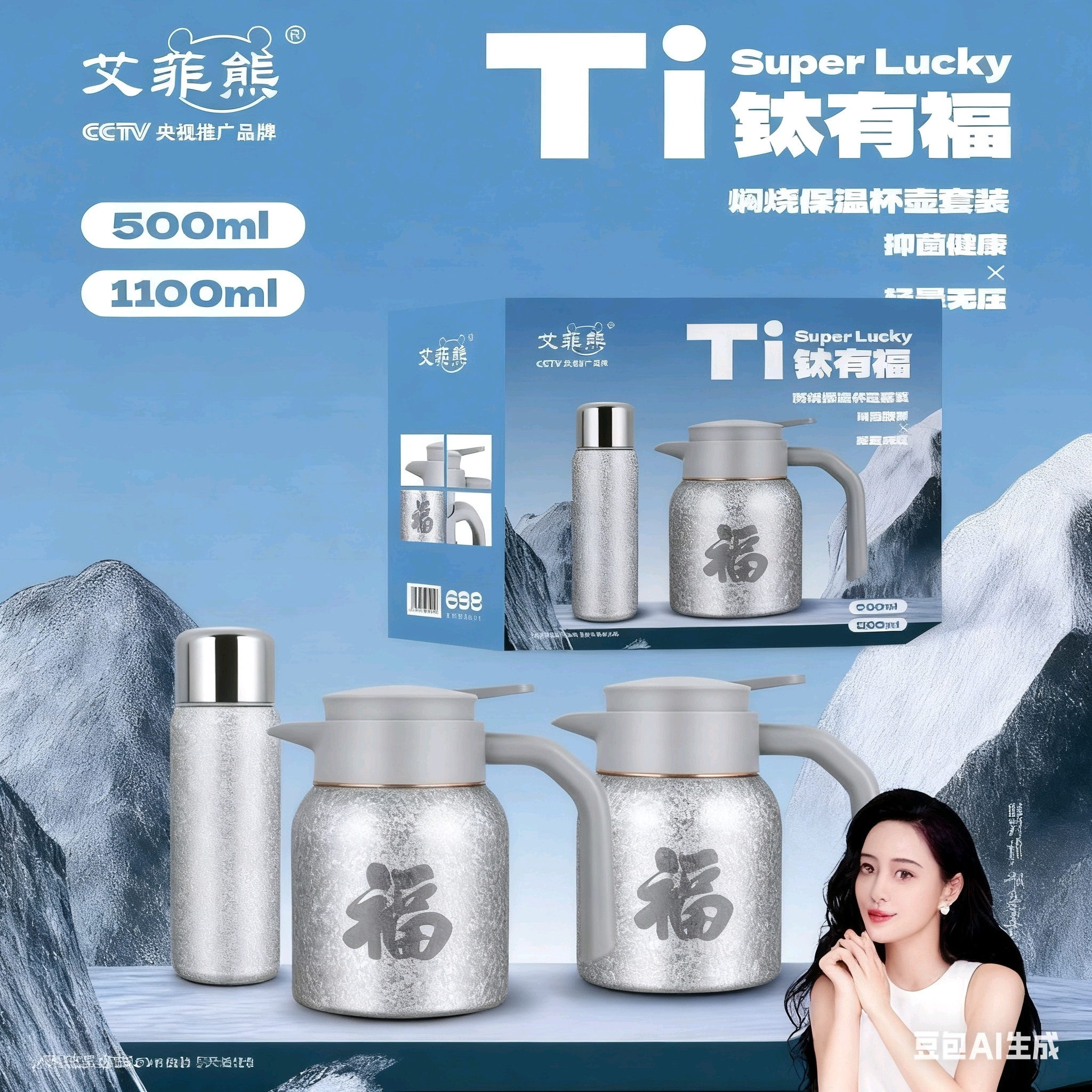 新款高档钛晶保温壶套装礼品实用员工伴手礼品商务公司周年活动礼