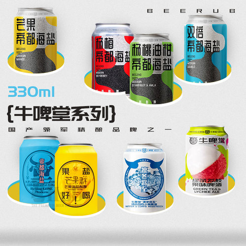 牛啤堂NBeer帝都海盐古斯酸啤果味小麦IPA国产精酿330ml1罐/6罐装