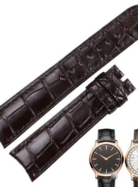 适用于江诗丹顿手表带 VC传袭系列4010T 43075双面鳄鱼皮手表带男