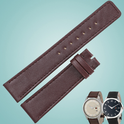 适用于古驰gucci古奇126.3男YA126303 YA126304牛皮薄真皮手表带