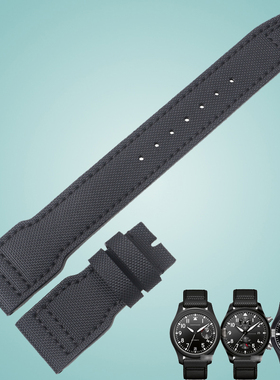 适用于万国大型飞行员系列TOP GUN海军空战部队IW502001 真皮表带