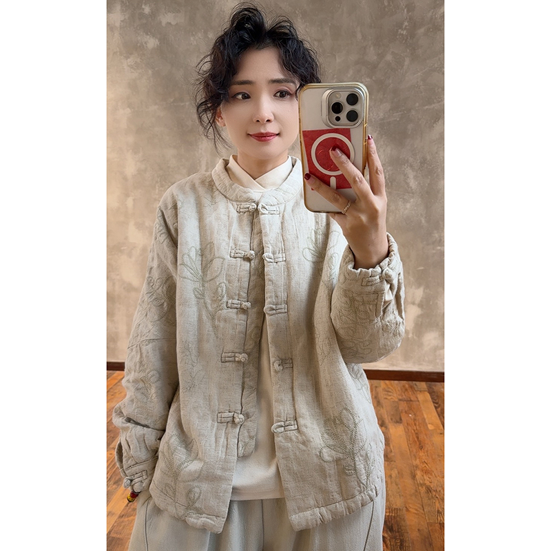 YIMIAN精致百搭新中式宽松棉衣