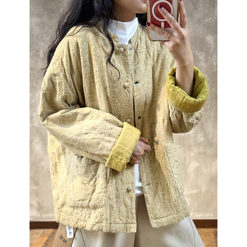 YIMIAN高级感新中式提花棉衣