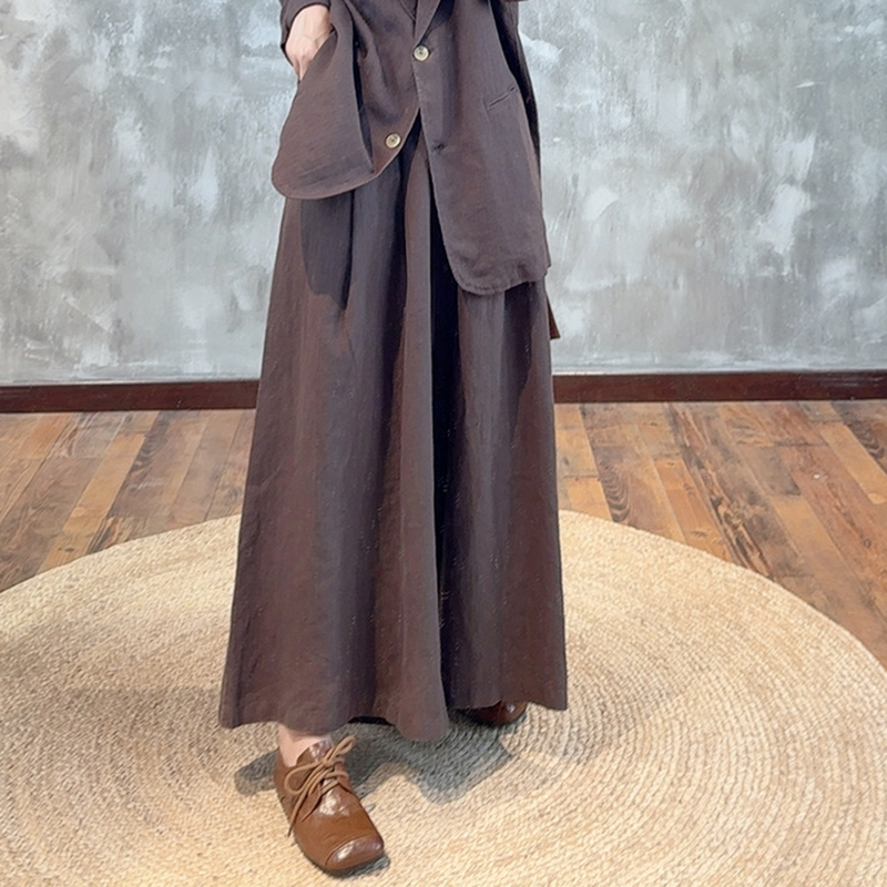 YIMIAN简约秋日氛围感阔腿裤