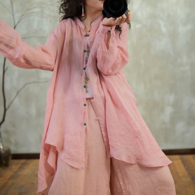 苎麻开衫忆绵出品休闲