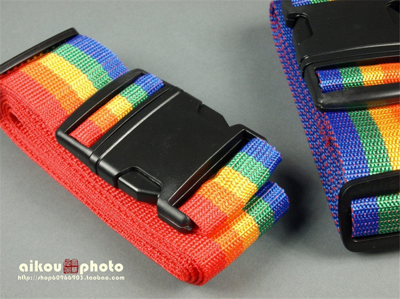 TRAVEL BAGS RAINBOW STRAPS BUSINESS TRIPS SLOTTED STRAPS HEAVY LOADS CONSIGNMENT REINFORCEMENTS