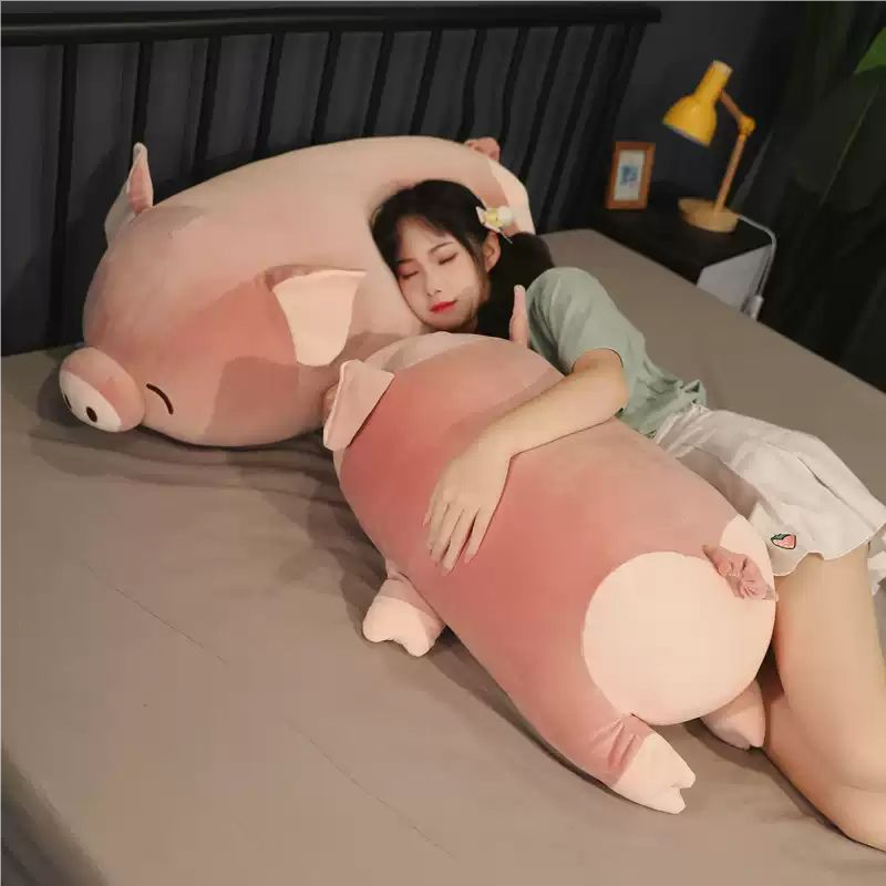 可爱超软趴猪毛绒玩具睡觉抱枕女