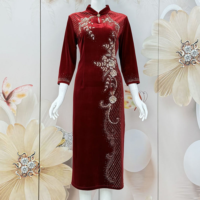 喜妈妈高贵优雅连衣裙