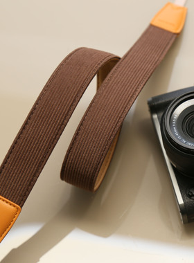 相机肩带 单反微单挂绳 竖条纹低饱和度 温和舒适轻松