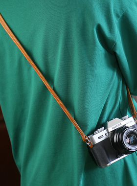 微单肩带相机背带富士XS20X100XT50单反真皮挂绳快拆减压复古通用