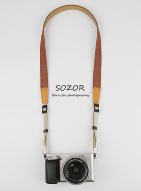 相机肩带适用富士佳能索尼康微单反背带斜挎挂脖绳复古文艺快拆扣
