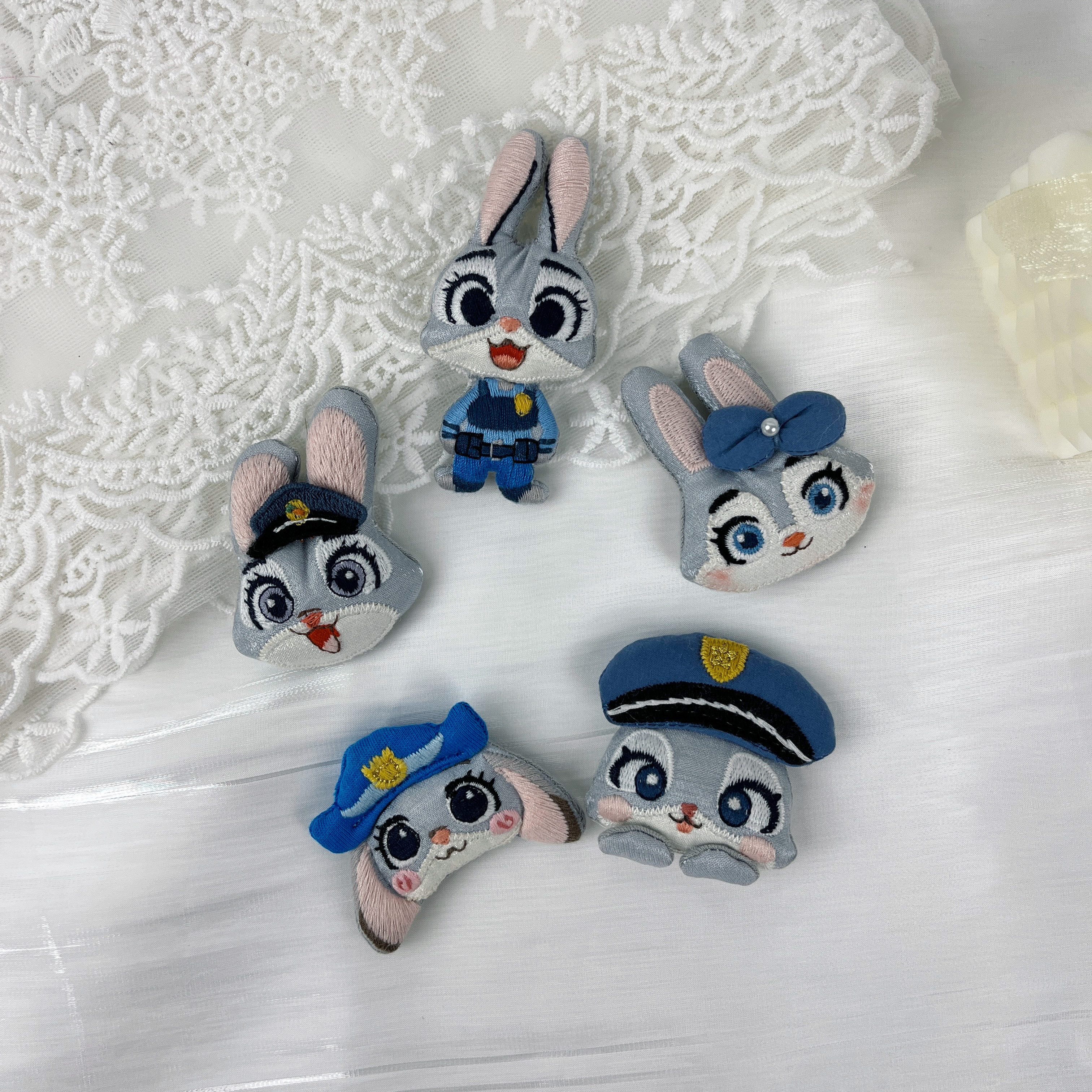 可爱卡通朱迪兔子布艺胸针立体童胸针