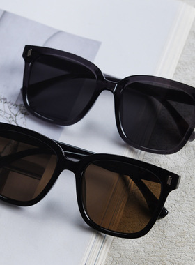韩版时尚大框偏光墨镜男女素颜方框TR90太阳镜遮阳显瘦防紫外线潮
