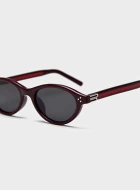 复古椭圆板材TR90偏光太阳镜男女高级感方圆脸小框墨镜防紫外线潮