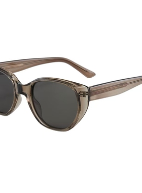 猫眼偏光墨镜男女同款茶框方圆脸显脸小高级感防紫外线太阳眼镜潮