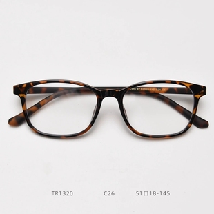 51mm超轻tr90玳瑁色眼镜男女士配近视方框高级感复古防蓝光眼镜框