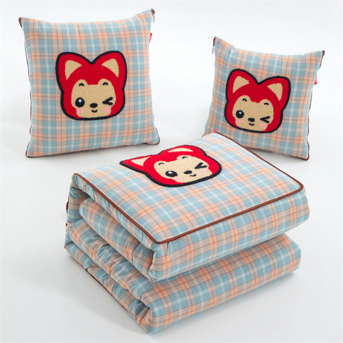 全棉抱枕被子两用办公室午休