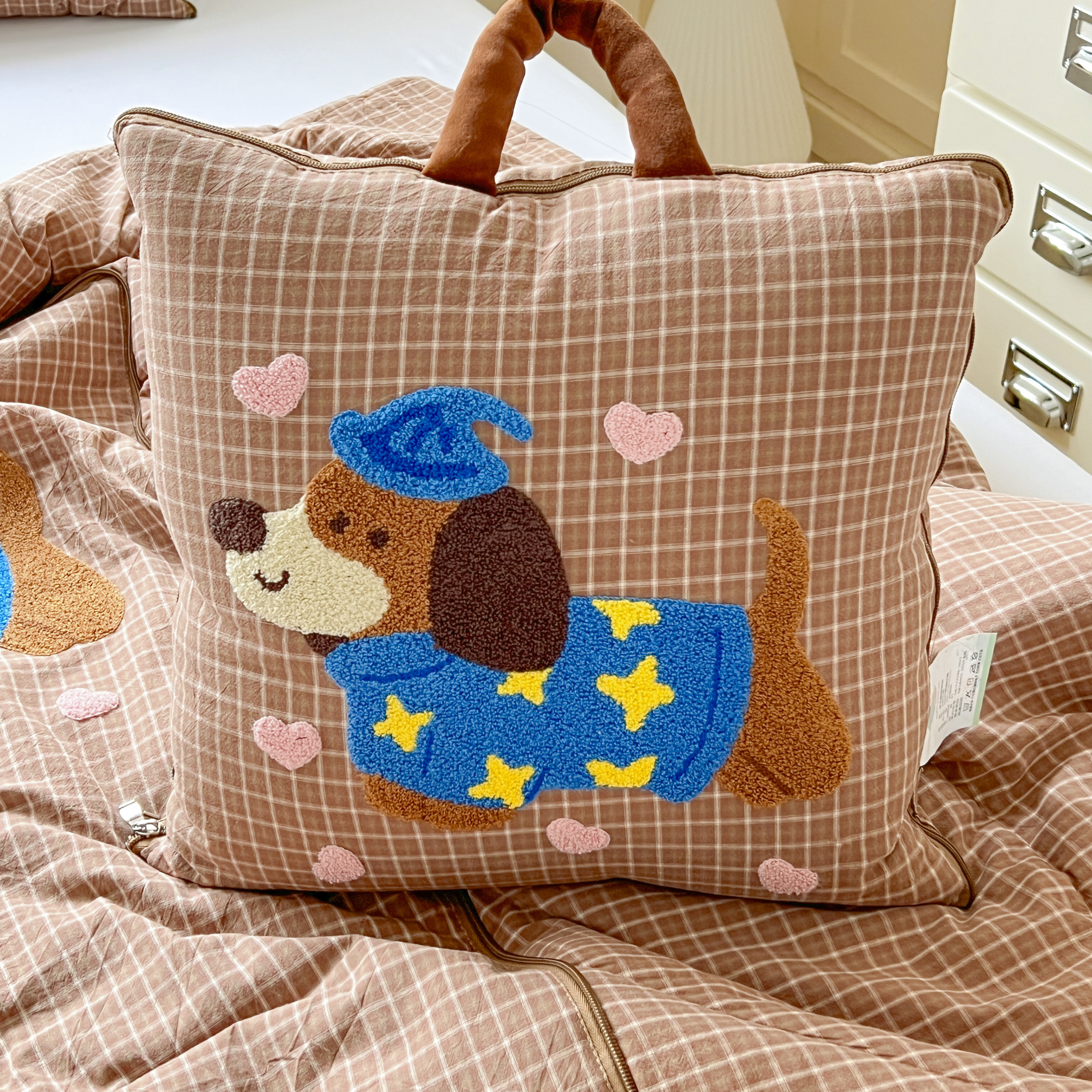 儿童全棉抱枕被子两用客厅沙发靠垫车载办公室午睡纯棉空调被盖毯