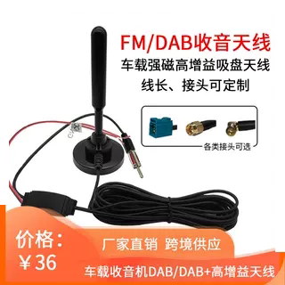 厂家直销车载DAB收音放大器车载收音机信号增强FM天线DAB加强信号