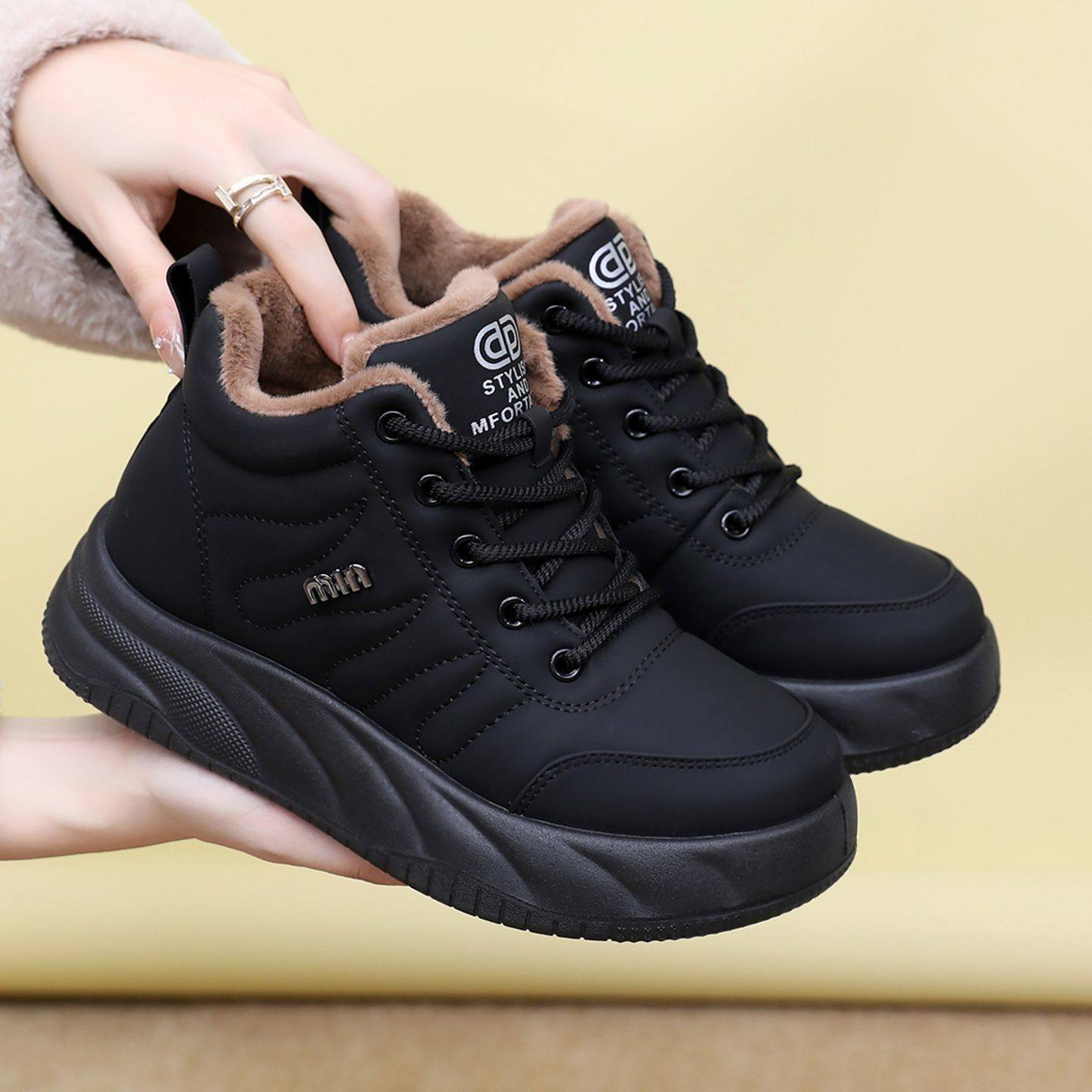 冬季老北京布鞋女棉鞋加绒保暖妈妈鞋中老年人休闲鞋防滑雪地靴子,女鞋,棉鞋,淘宝优惠券,粉丝福利购,淘宝优惠卷