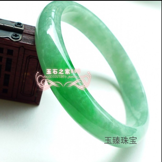 缅甸天然老坑A货翡翠手镯冰糯种通透满淡阳绿色女款玉镯子带证书