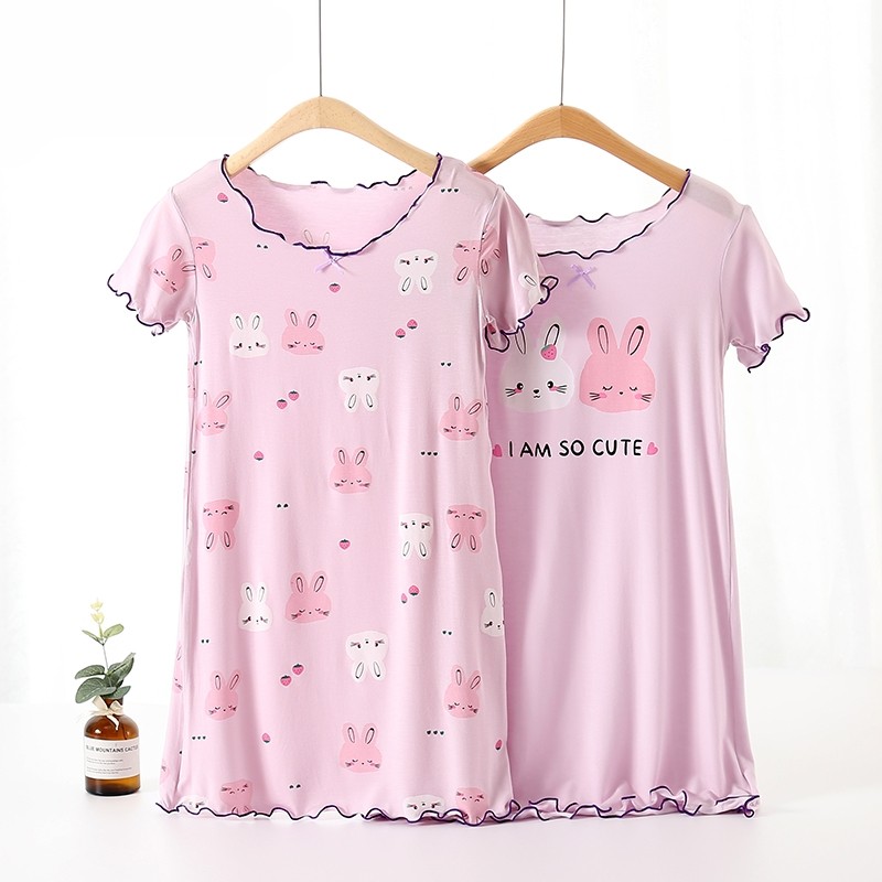 儿童短袖睡裙女童薄款透气家居裙子宝宝连衣裙中大童睡衣中长亲子,童装/婴儿装/亲子装,家居裙/睡裙,淘宝优惠券,粉丝福利购,淘宝优惠卷