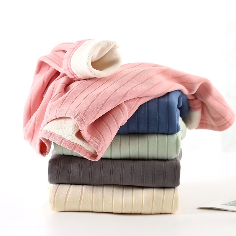 儿童秋冬加厚保暖衣男童女童加绒内衣贴身打底衫中大童上衣线衣