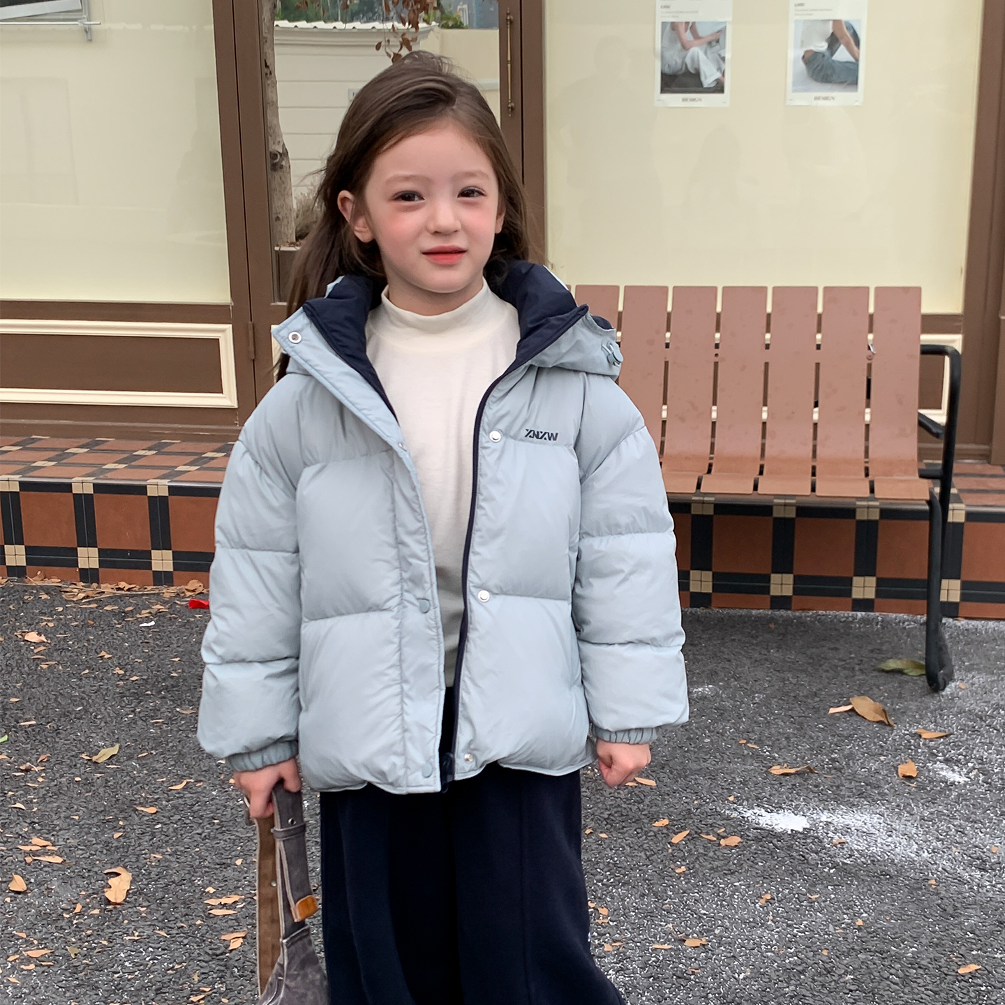 短款加厚保暖90绒防风童装羽绒服