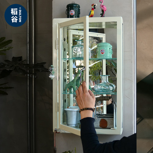 稻谷藏库DULTON 金属玻璃壁柜 简约浴室陈列薄款柜子