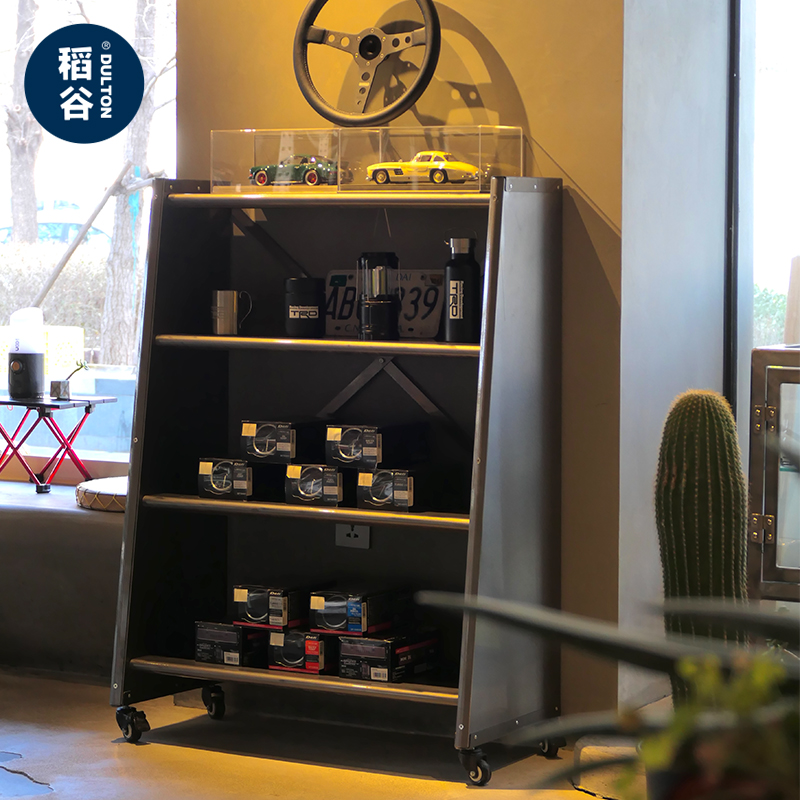 稻谷藏库DULTON 金属书架 简约收纳置物架 落地现代陈列展示架子